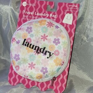 MIAMICA Travel Laundry Bag - Pastel Floral "laundry" Pouch BNWT Li